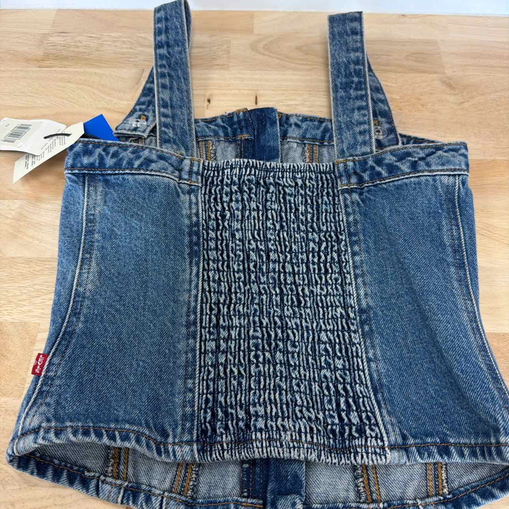Levi's Size XS Blue Sculpted Bustier Top