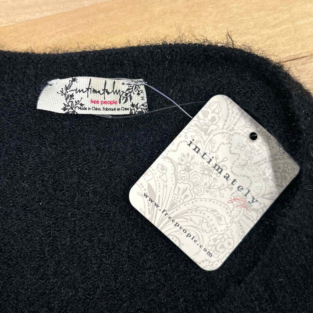 Free People Size M Black Fuzzy Tank