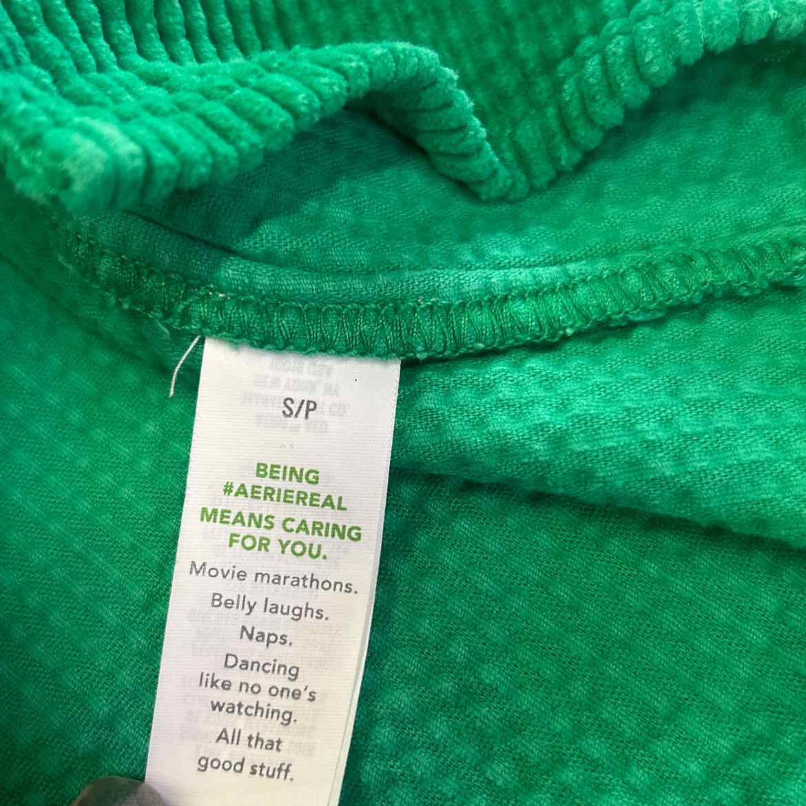 aerie Size S Green Corduroy Preloved Skirt