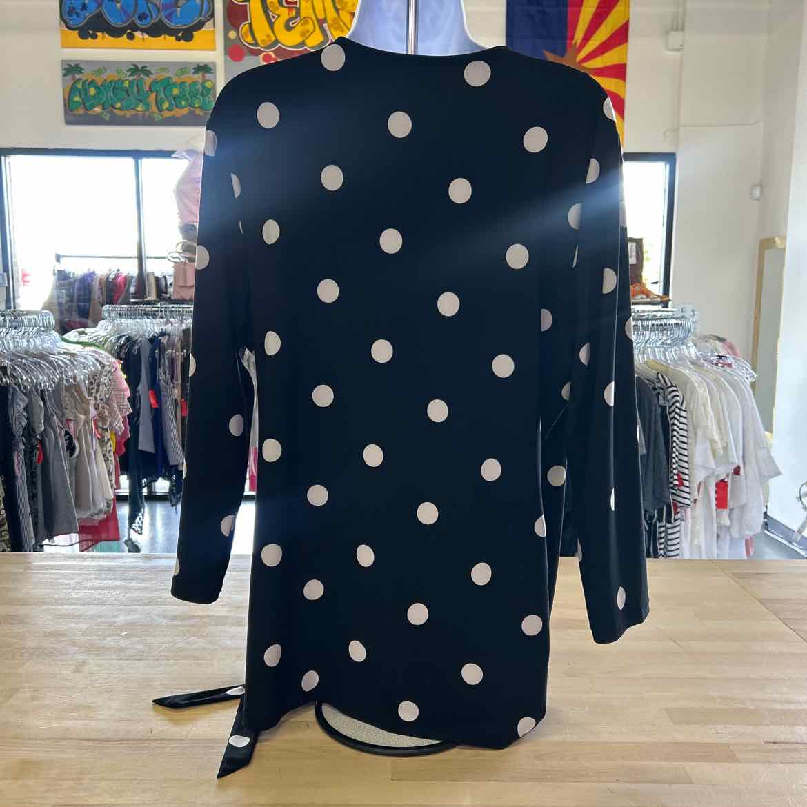 Anne Klein Size XL Black Preloved Blouse LS
