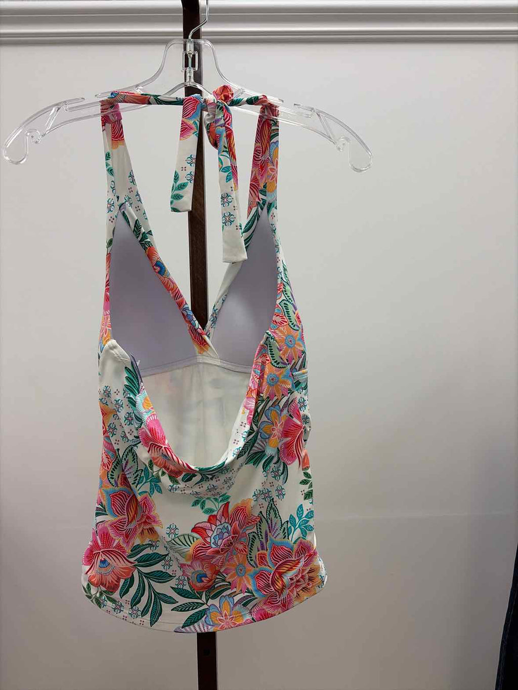 La Blanca Size 8 Rivera Resort Halter Goddess Tankini white