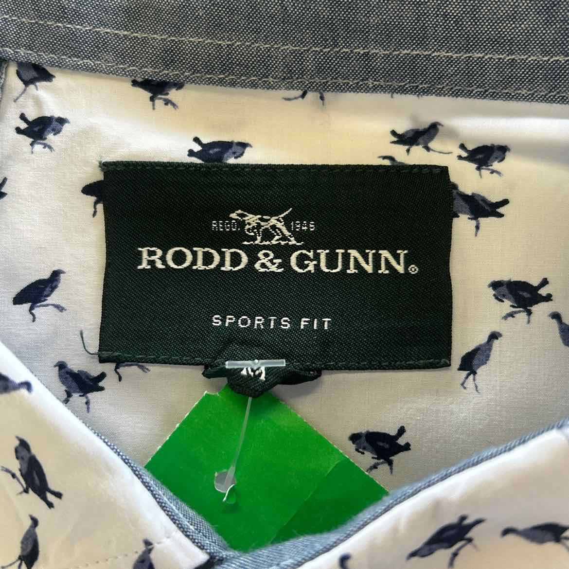 Rodd & Gunn Size M White Blue Preloved Button Down LS