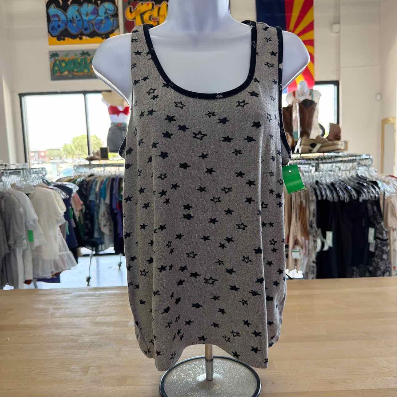 Lucky Brand Size M Gray Preloved Tank