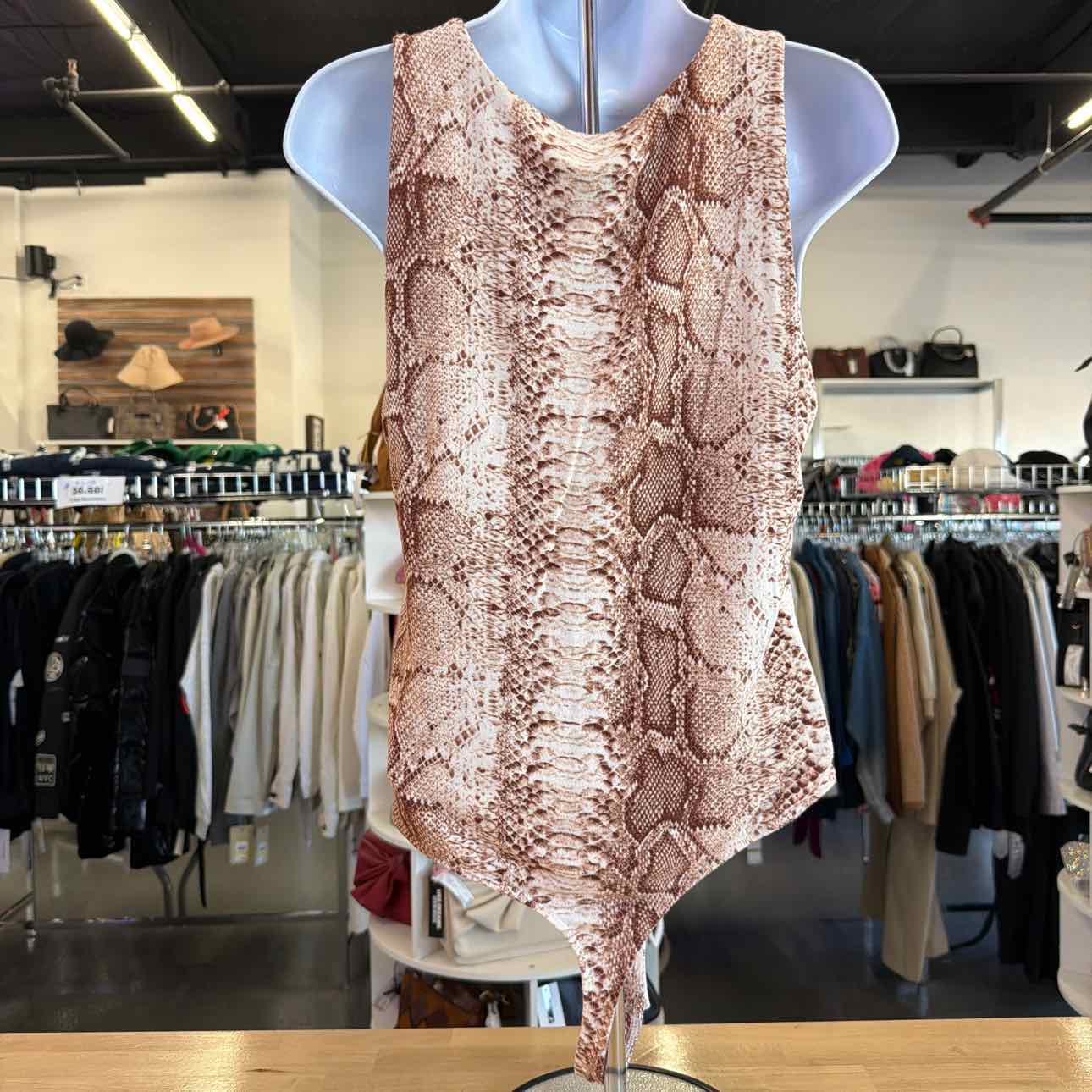 Bar III Size XL Tan Preloved Bodysuit