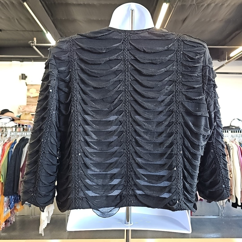 R&M Richards Size S Black Cardigan