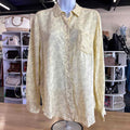 Lucky Brand Size M Yellow Preloved Button Down LS