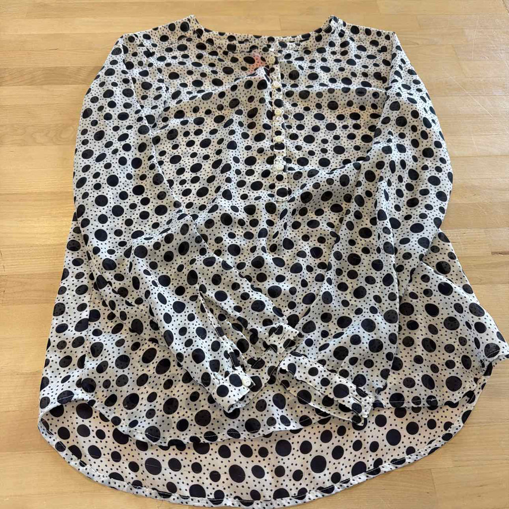 Loft Size XS Black/White Used Blouse
