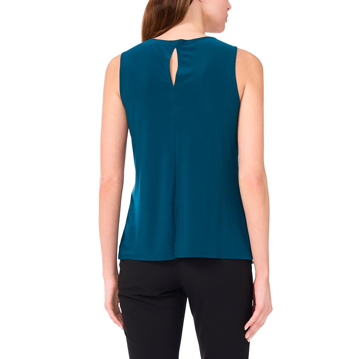 MSK Size L Scalloped-Hem Tank Top