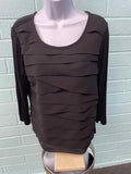 Chico's Size 1 Black Blouse
