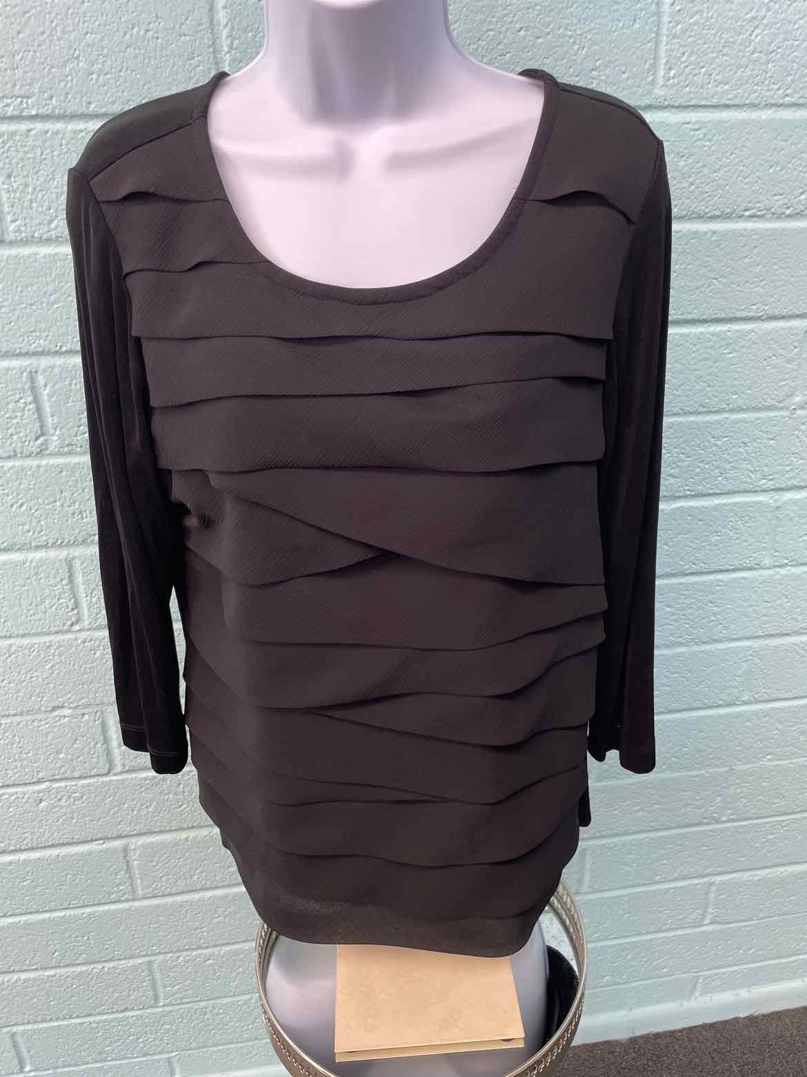 Chico's Size 1 Black Blouse