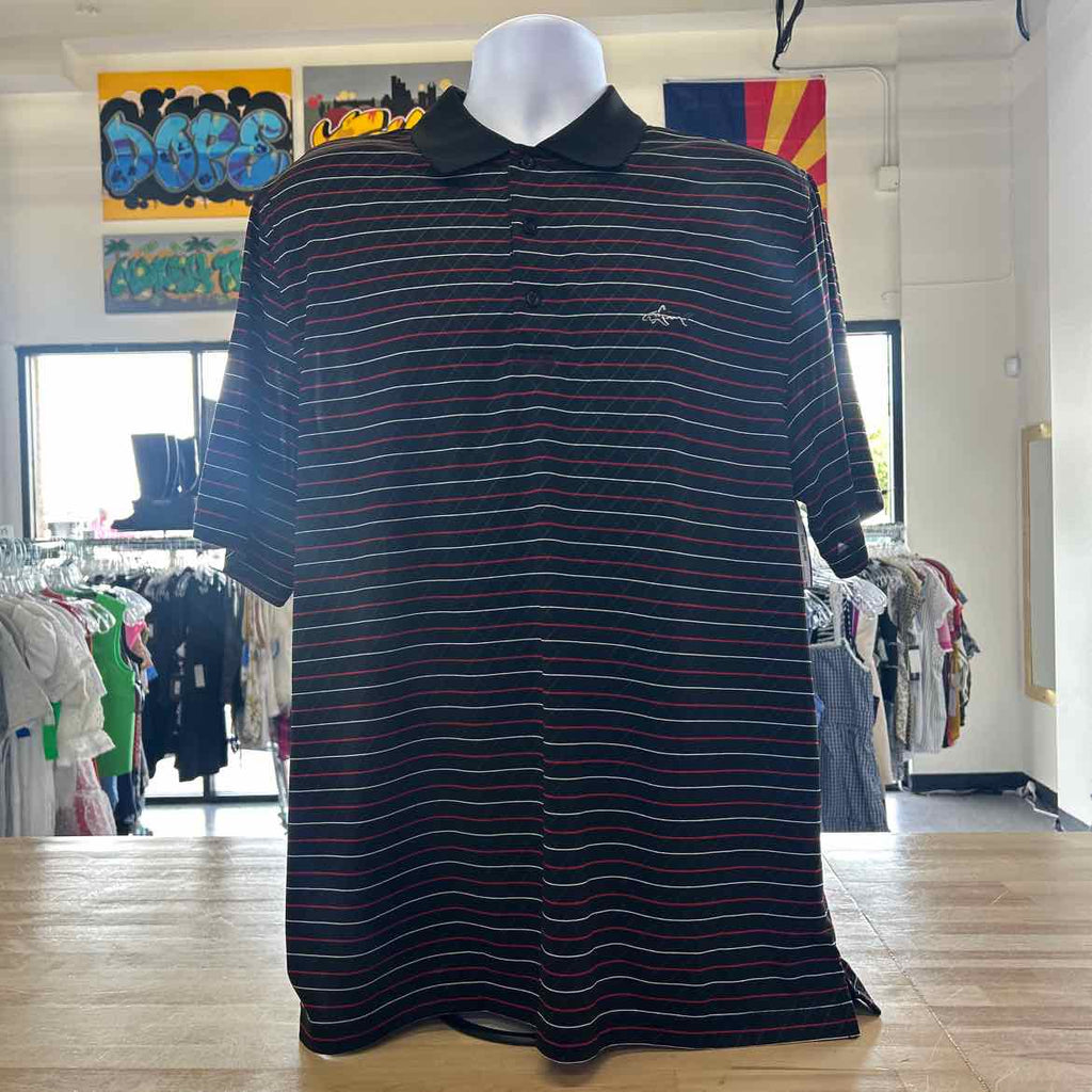 Greg Norman Size L Black/Red Preloved MENS Polo