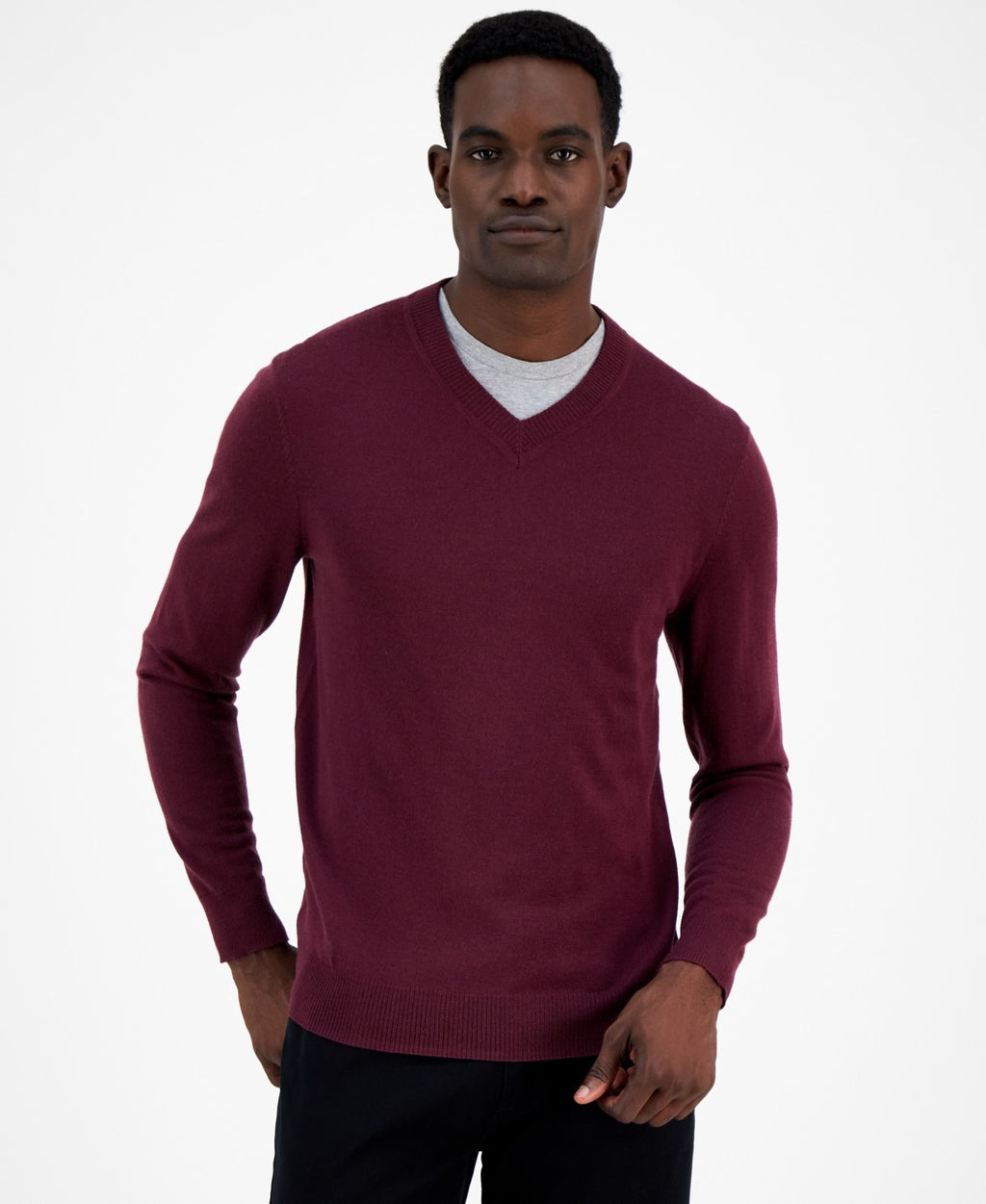Alfani Men's Long-Sleeve V-Neck Merino Sweater