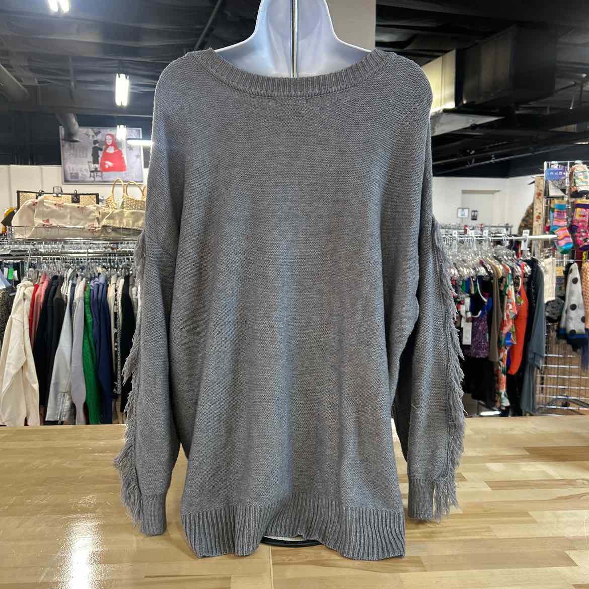 Maurices Size 3X Gray Knit Preloved Sweater
