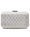 I.n.c. International Concepts Sasha Satin Sparkle Clutch - Silver