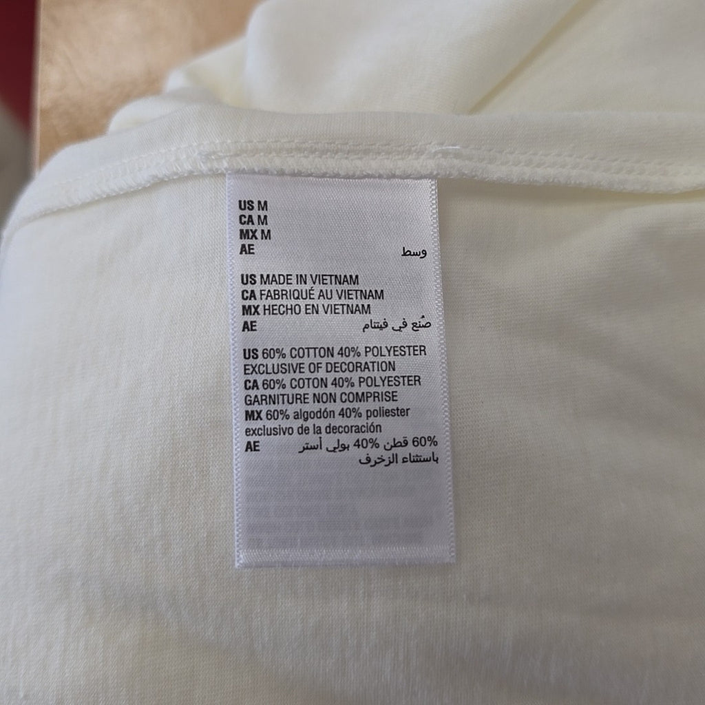 On 34th Size M White New T-Shirt SS