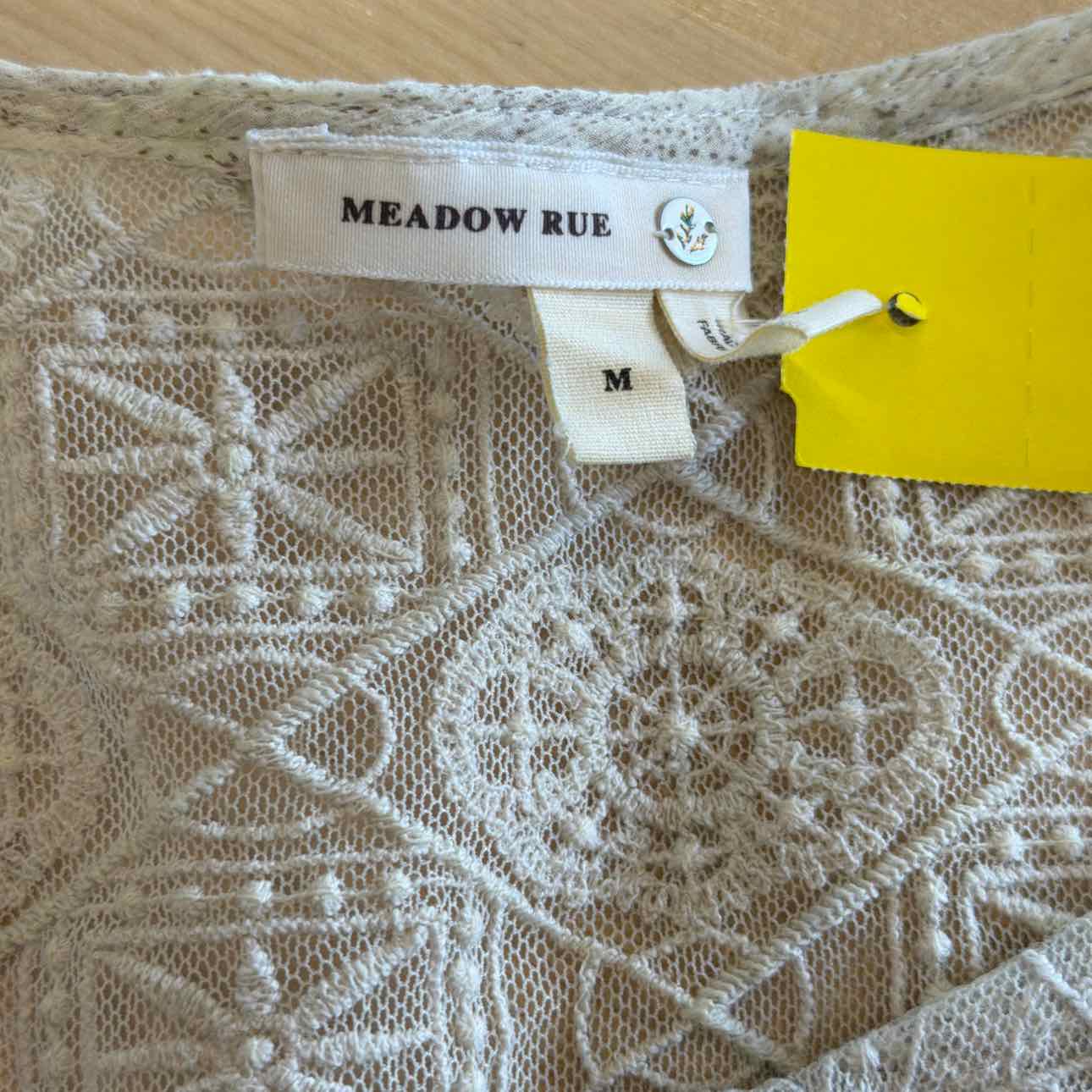 Meadow Rue Size M White Blouse