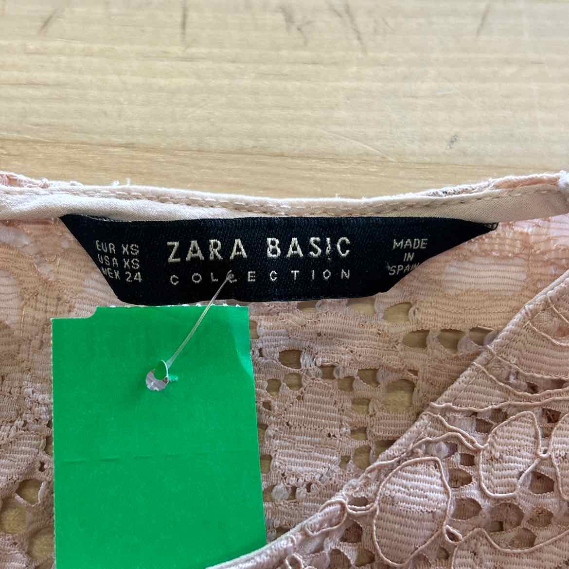 zara Size XS Pink Lace Preloved Blouse SS