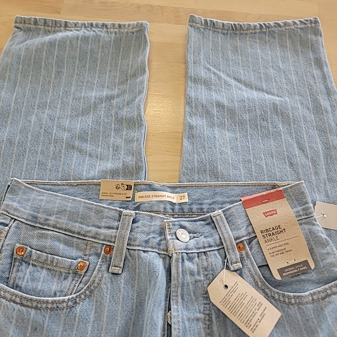 Levi's Women's Ribcage Ultra High Rise Straight Ankle Jeans