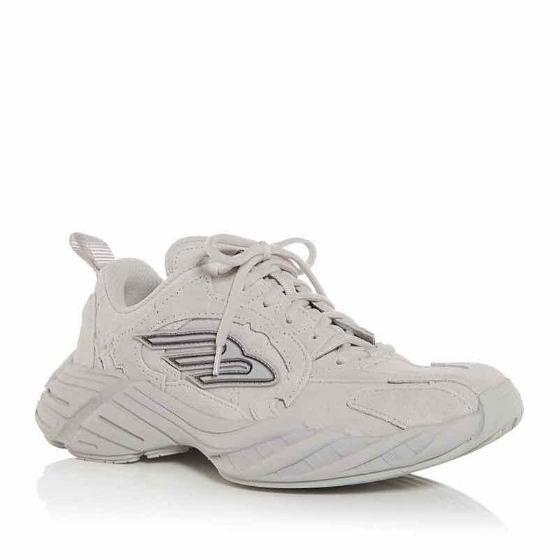 Balenciaga Women Size 39 Light Gray Monday Suede Sneakers NWT