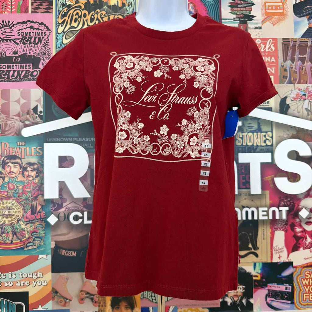 Levi's Size XS Perfect Graphic Logo Cotton T-shir