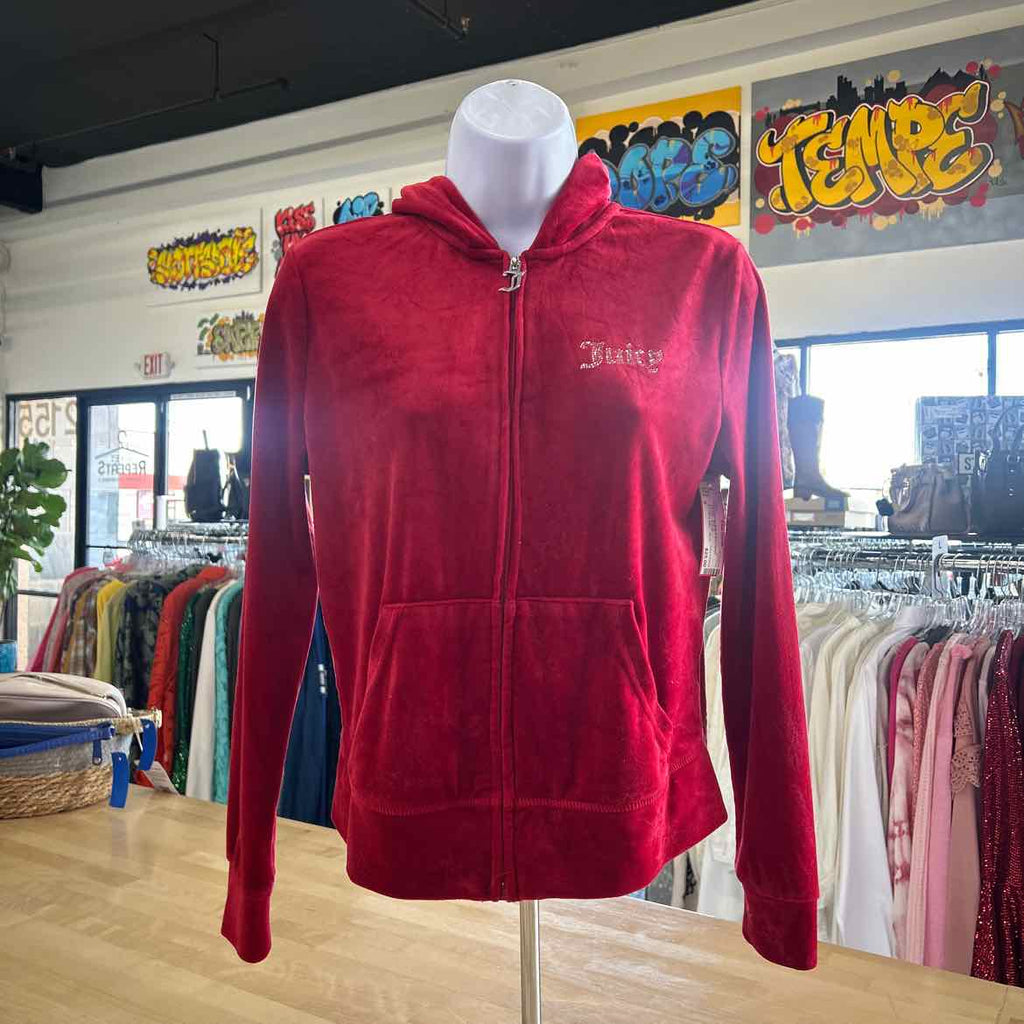 Juicy Couture Size S Red Velvet Preloved Jacket