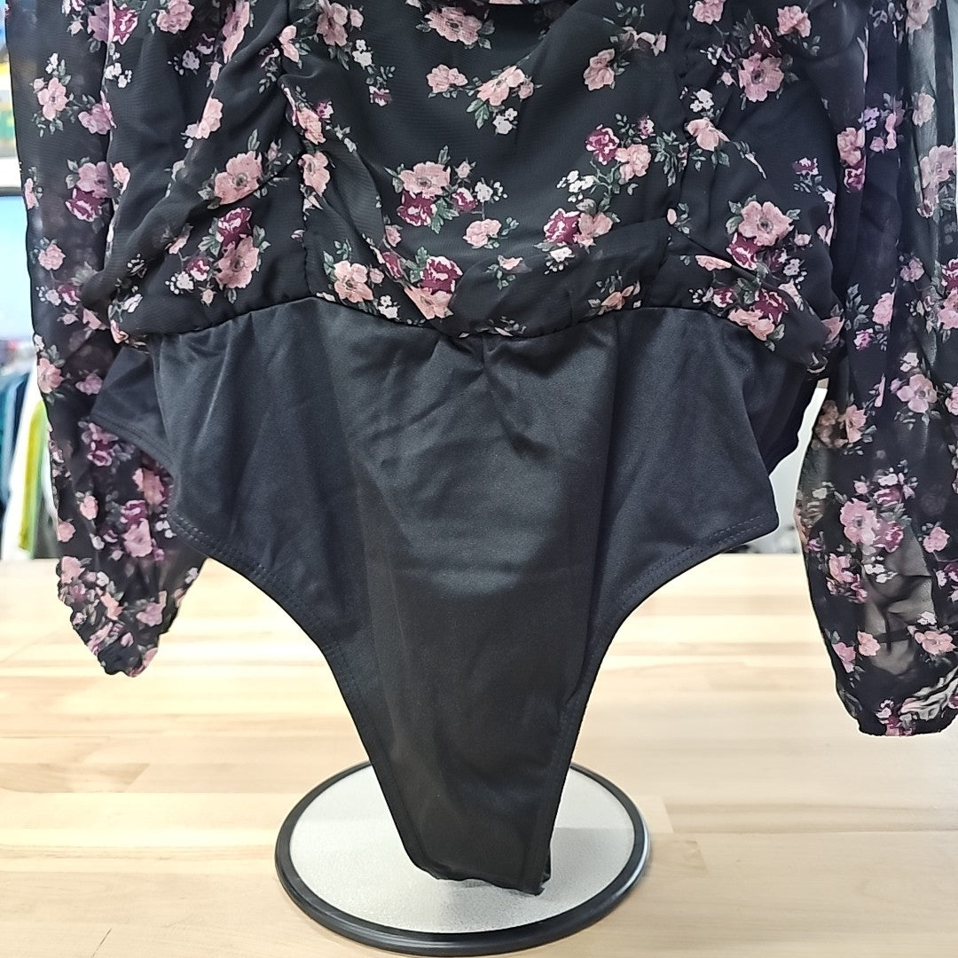 Celebrity Pink Juniors' Ruched Long-Sleeve Bodysuit