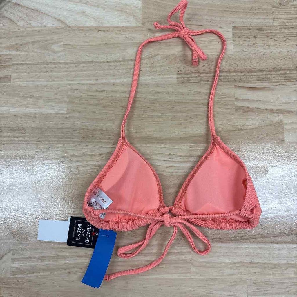 Salt + Cove Size M Luster Shine Triangle Bikini Top