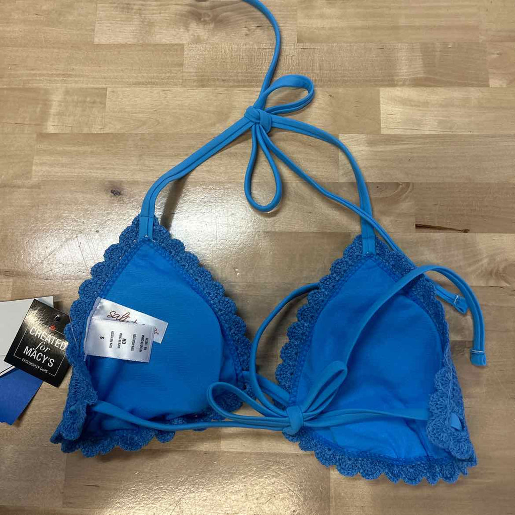 Salt + Cove Size S Crochet Halter Triangle Bikini