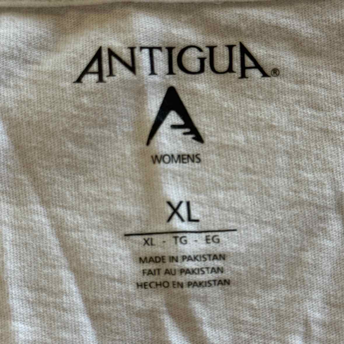 Antigua Size XL White T-shirt