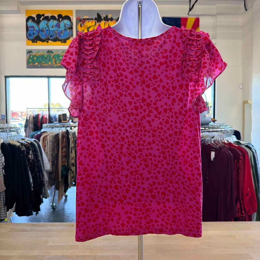 Loft Size S Pink/Red Preloved Blouse