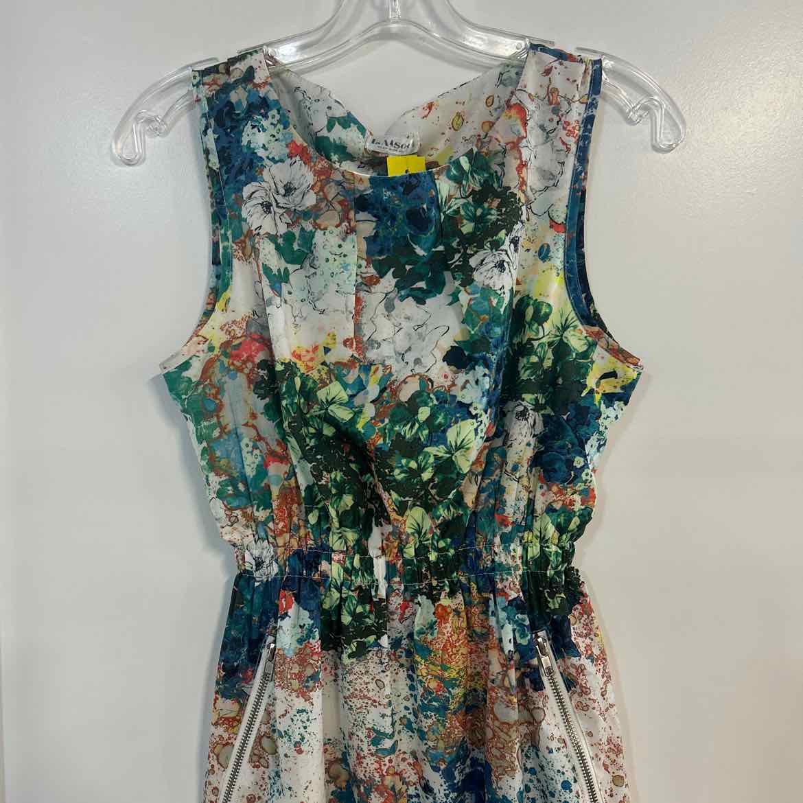 L.A Soul Size S White Green Preloved Dress