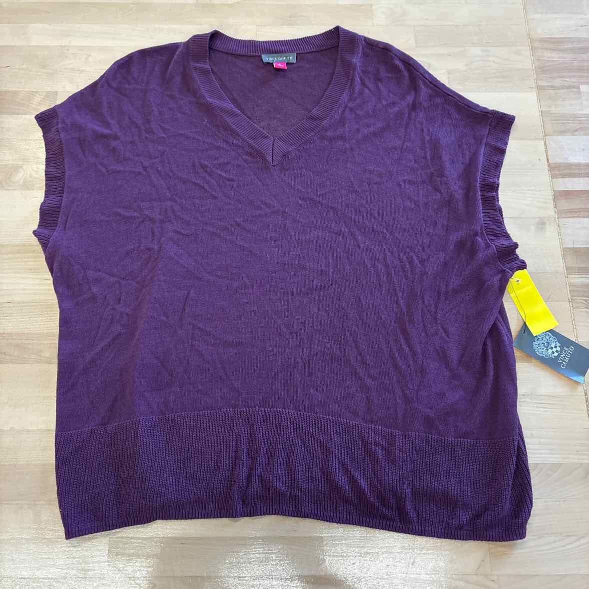 Vince Camuto Size L Purple New Blouse SS
