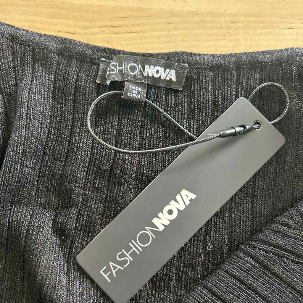 Fashionova Size L Black New Bodysuit