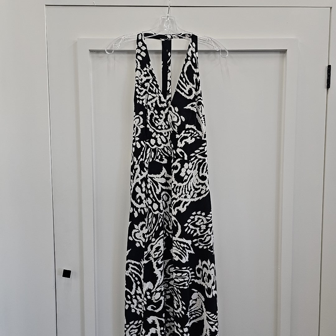 Vince Camuto Size L Black/White Dress