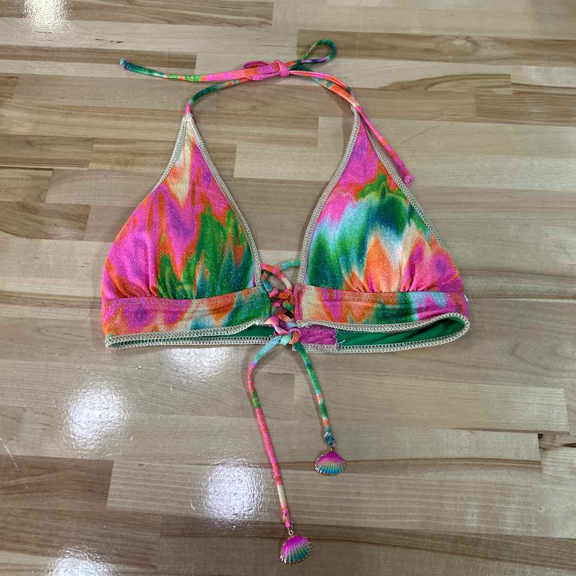 becca Size M Halter Swim Bikini Top