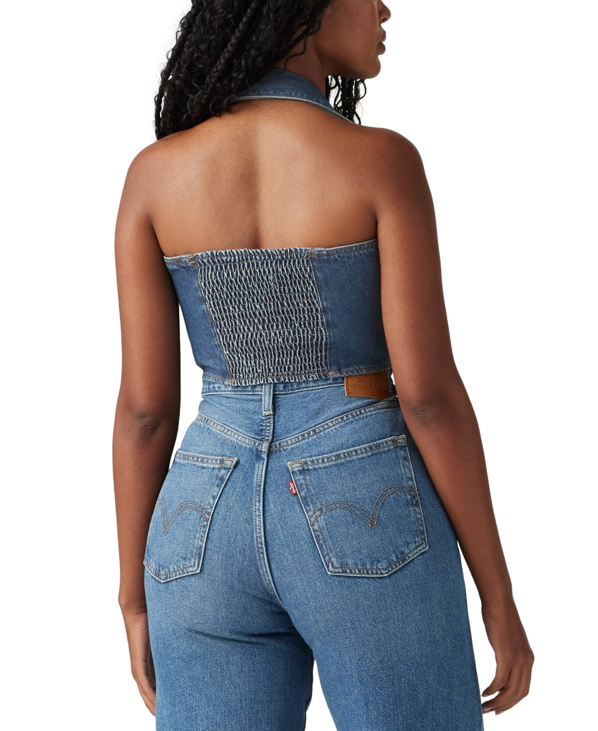 Levi's Size S  Levi's Women's Bria Cotton Denim Corset Cropped Top - Cornerback