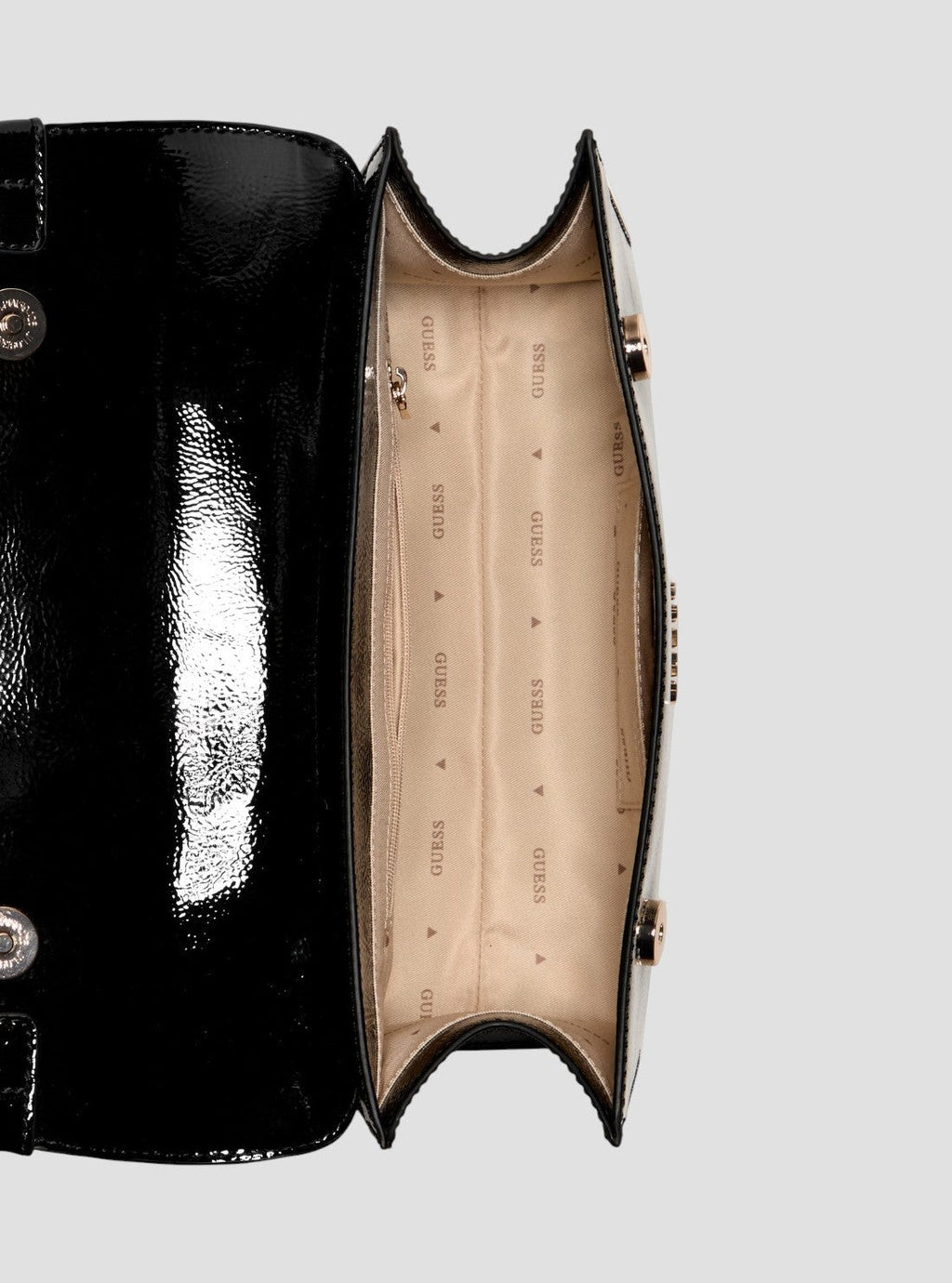 GUESS Black Cirene Top Handle Flap Bag