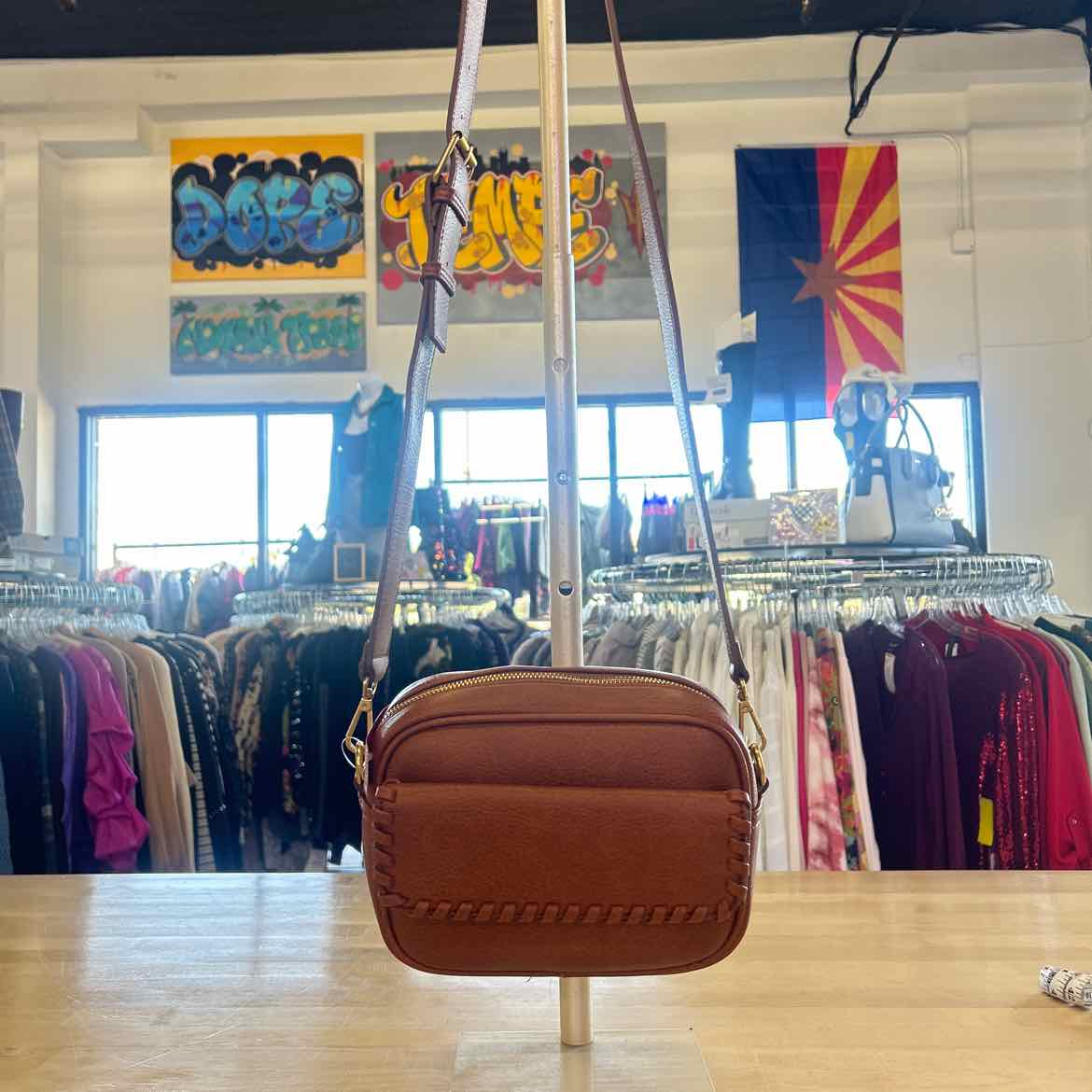 Style & Co Whip-Stitch Camera Crossbody