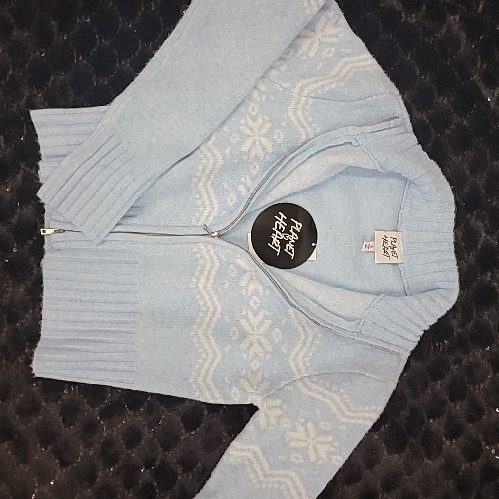 Planet Heart Size S Blue Sweater