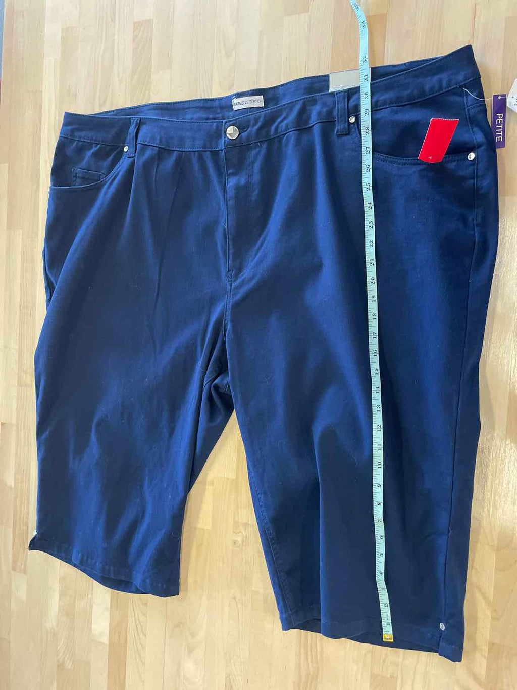 Catherines Size 34W Blue New Capris