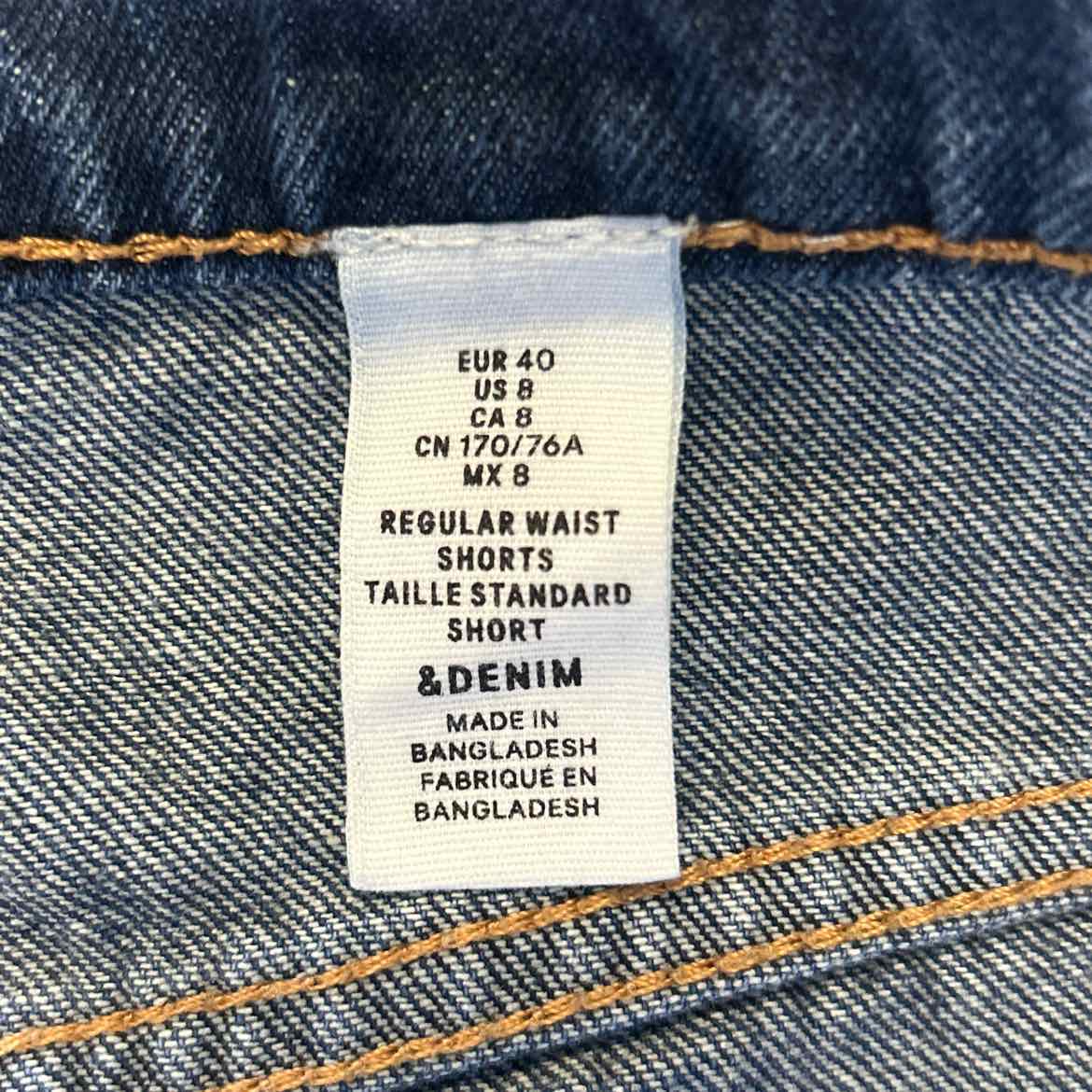 & Denim Women Size 8 Blue Denim Preloved Shorts