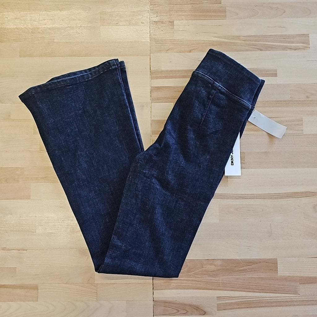 Dkny Jeans Petite High-Rise Pull-on Flare Jeans - Bond Street