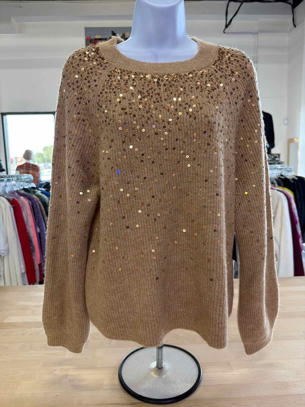 Vince Camuto Size S Beige Sweater