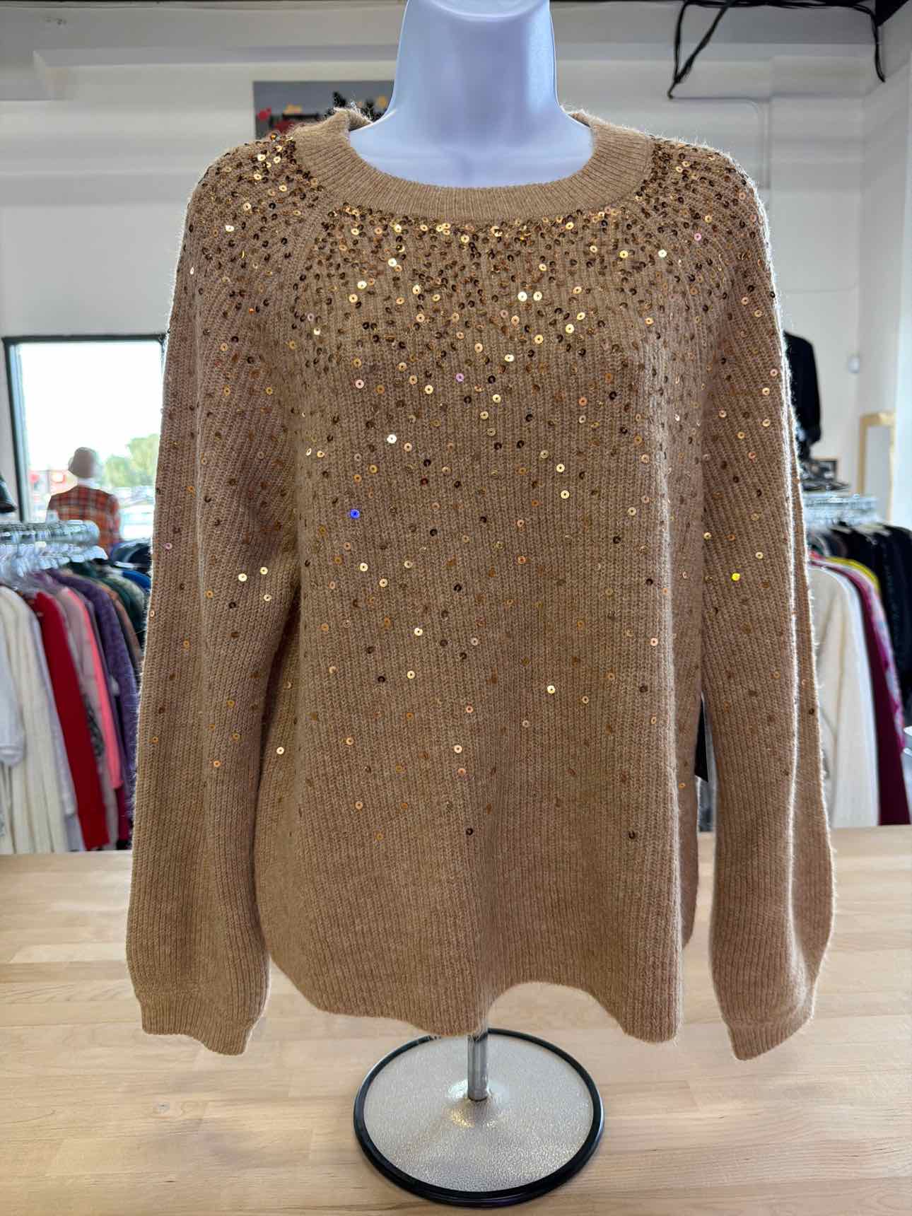 Vince Camuto Size S Beige Sweater