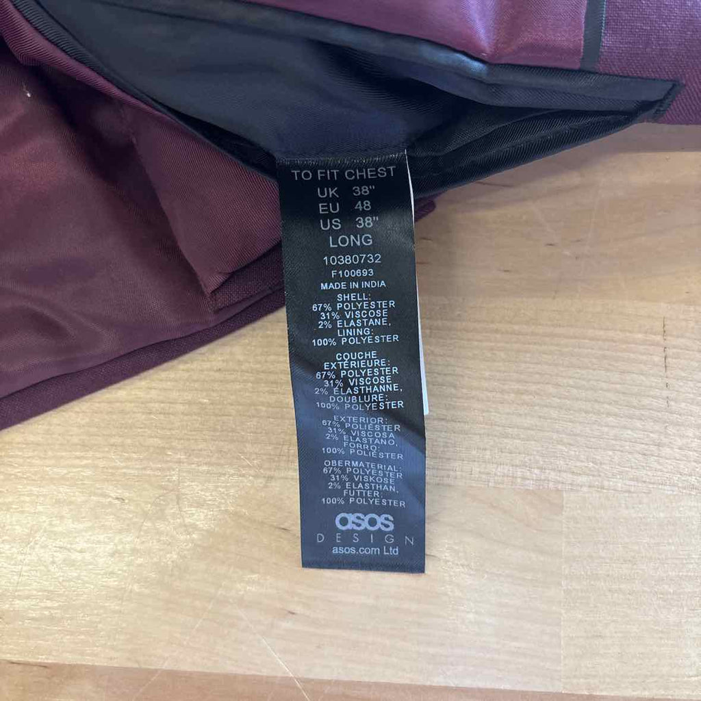 Asos Size 38 Purple Preloved MENS Blazer
