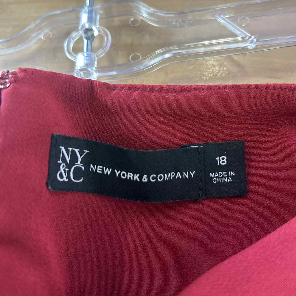 NY & Company Size 18 Red Preloved Skirt