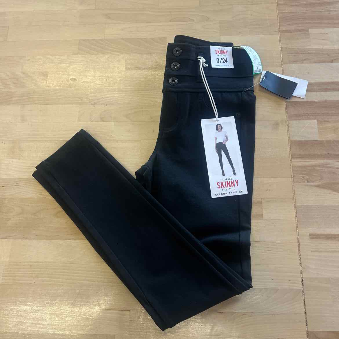 Celebrity Pink Juniors' High-Waist Skinny Ponte Pants - Black