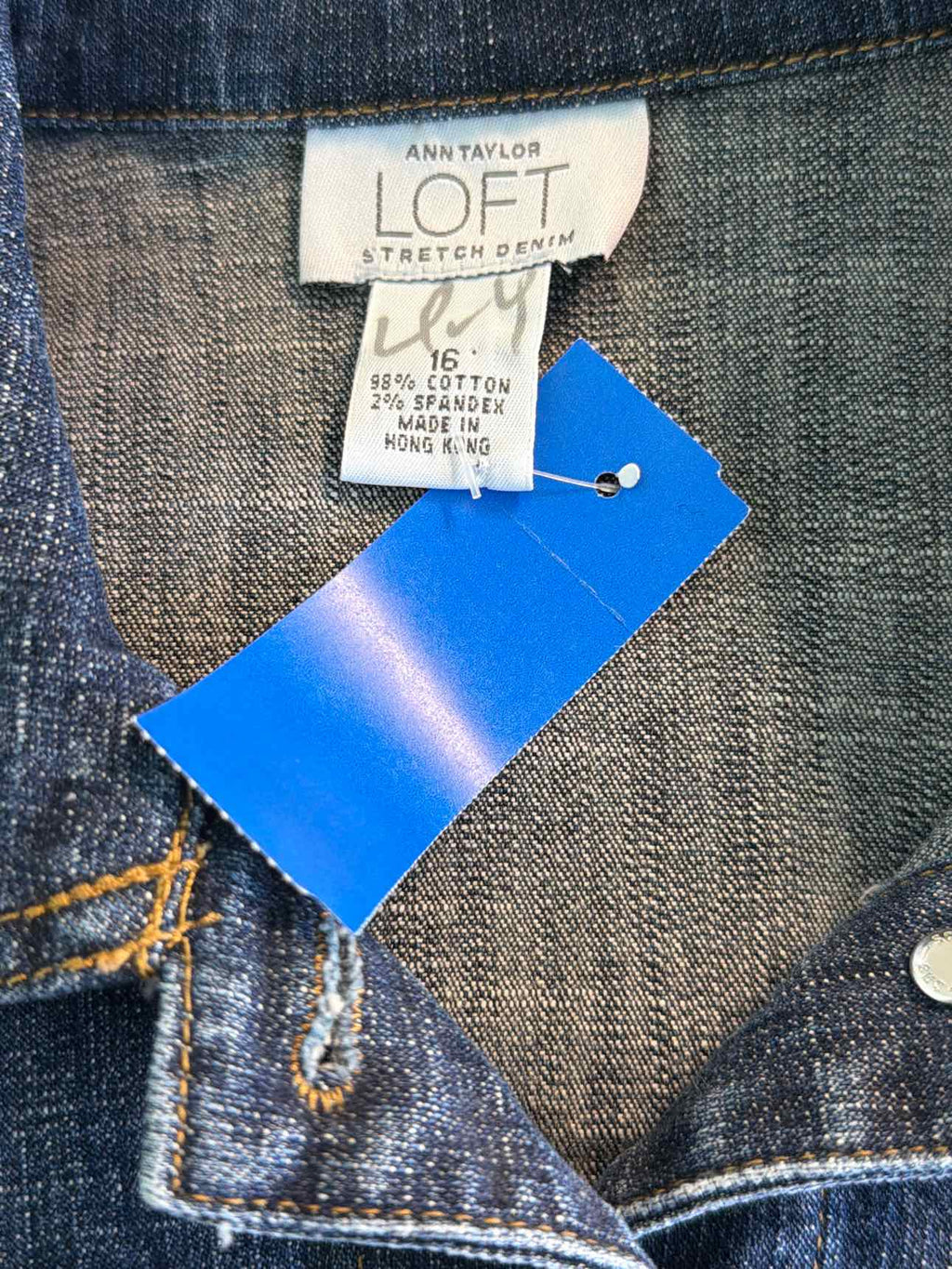 Loft Size 16 Blue Denim Jacket