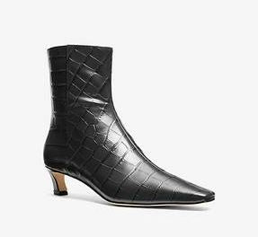 Michael Kors Size 6 Black Leather Cosmo Kitten Bootie NEW