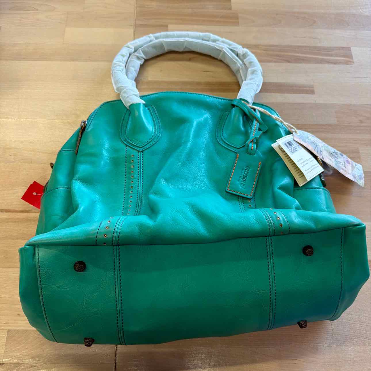 Old Trend Women's Satchels Aqua - Aqua Vintage Leather Satchel